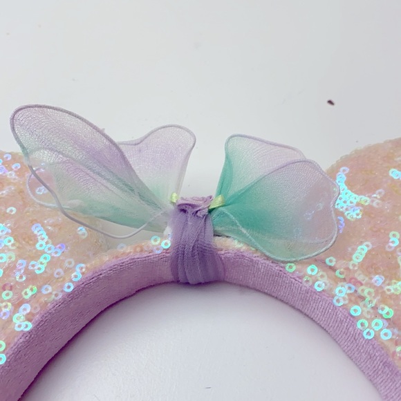 Disney Parks Minnie Pink Iridescent Sequin Ears - Picture 2 of 5